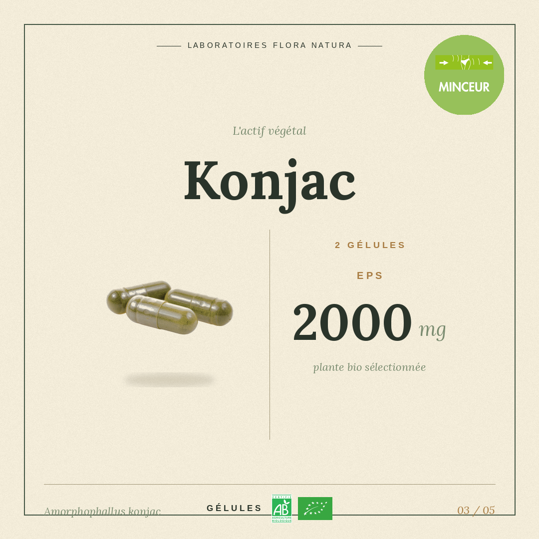 Principe actif de Konjac