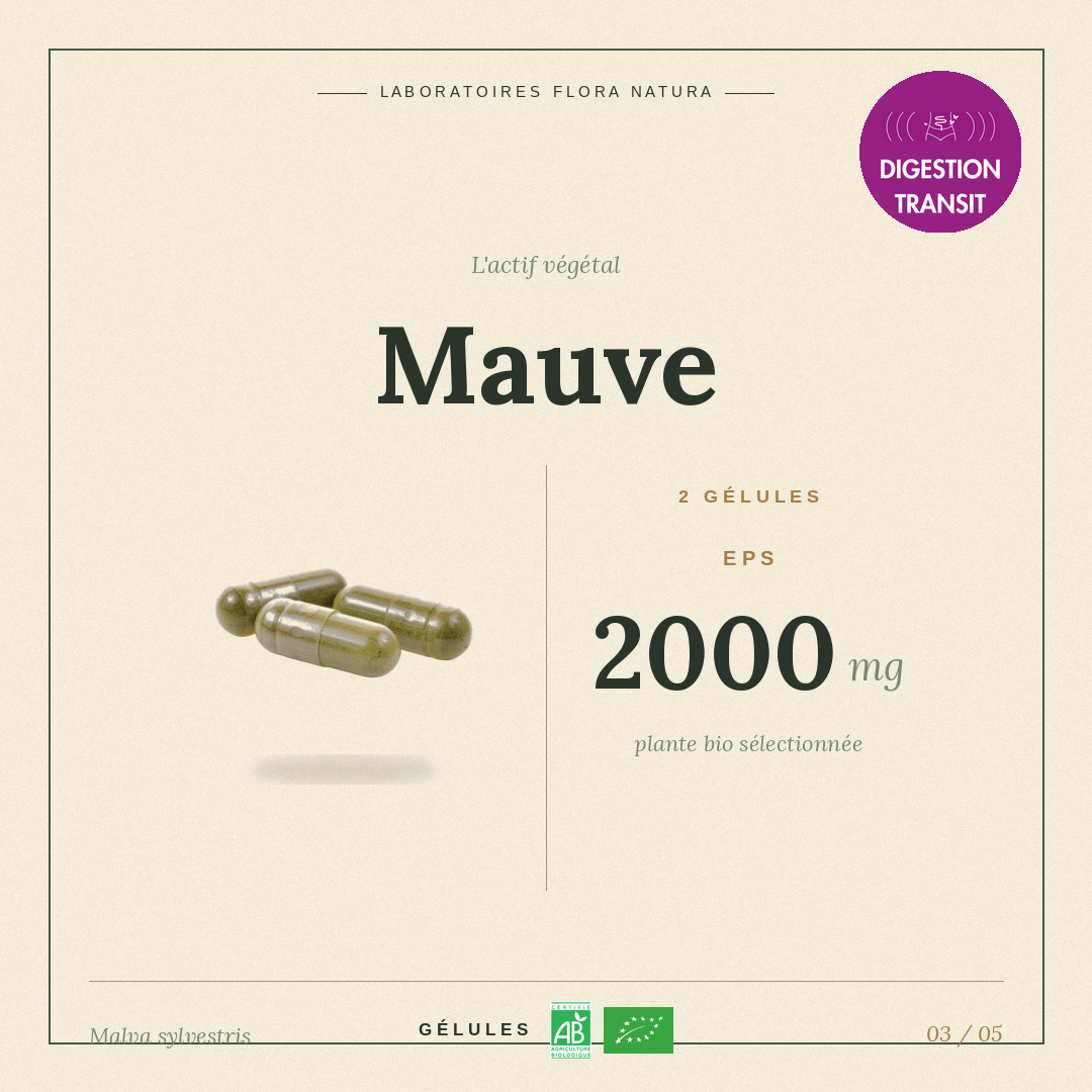 Principe actif de Mauve