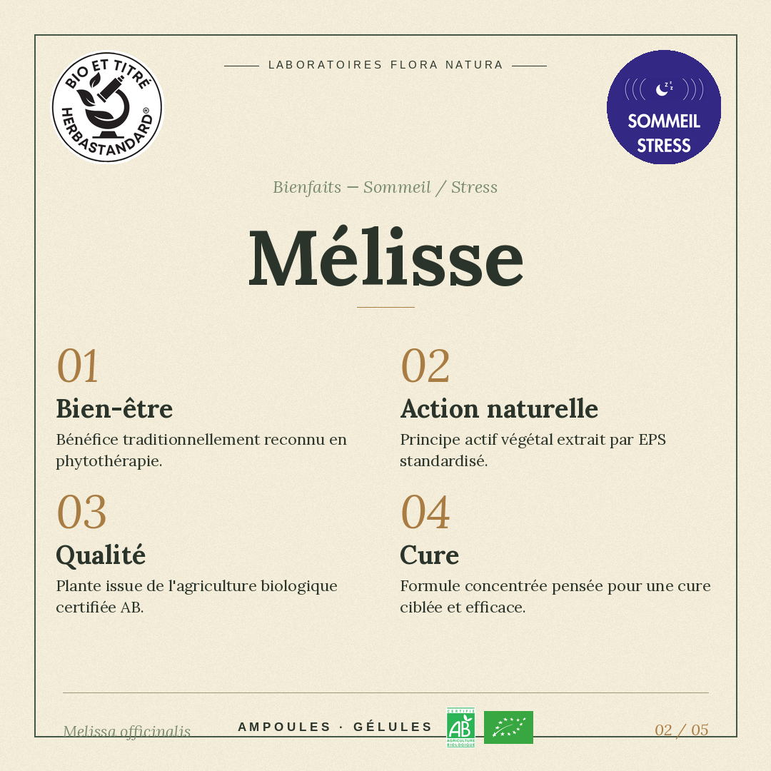 Bienfaits de Mélisse