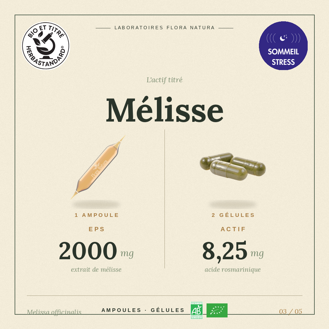 Principe actif de Mélisse