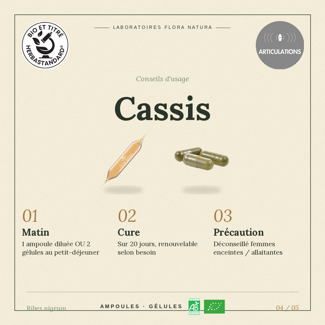 Posologie de Cassis
