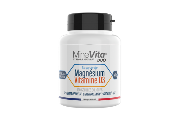 Duo Vitamine D3 & Bisglycinate de magnésium gélules 120