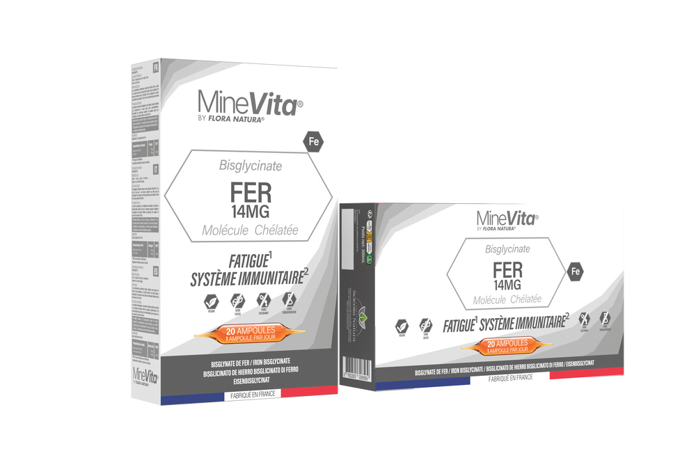 Bisglycinate de fer 14 mg — Ampoules