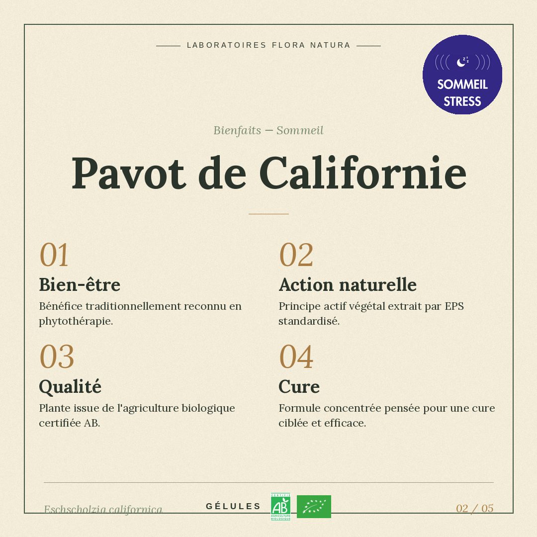 Bienfaits de Pavot de Californie